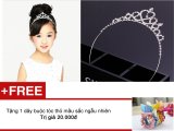 Bờm Vương Miệng Handmade Đính Đá Vm66 (Vàng) + Tặng 1 Dây Buộc Tóc Tai Thỏ