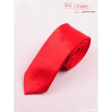 Cà vạt lụa bản nhỏ giá rẻ bản 5 cm màu đỏ tươi