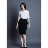 [HCM]Chân váy bút chì đen peplum