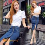 Chân váy jeans kiểu chân váy bút chì nhiều nút GLV021 Cuocsongvang