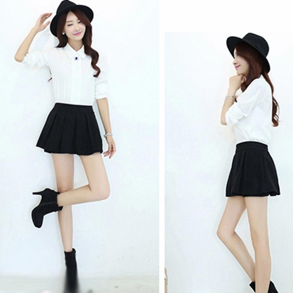 Chân váy ngắn xếp ly có quần cho đôi chân dài hơn Chipxinhxk