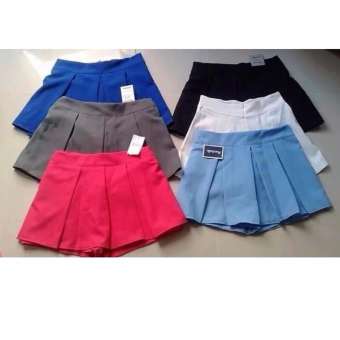 Chân váy xếp ly ngắn xám nhạt