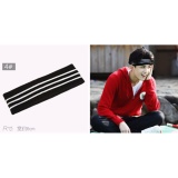 Combo 2 băng đô thể thao vải len cho nam và nữ - đen sọc trắng