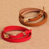 Combo 2 thắt lưng nữ bảng nhỏ đầu kim  thời trang (đỏ- nâu)