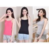 Combo 3 áo hai dây nữ Navi đen xám hồng đậm