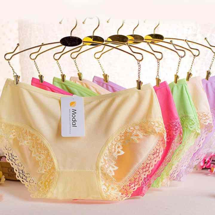 Combo 5 quần lót nữ cotton viền ren cao cấp Modal + Tặng kèm 1 thẻ tích điểm Giá tôt 360