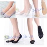 [HCM]Combo 5 Vớ  ren cổ ngắn cao cấp ( 2 đen+trắng+tím+da)