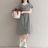 Đầm bầu công sở kẻ caro dáng dài