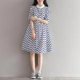 Đầm bầu công sở kẻ đẹp