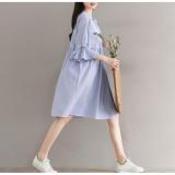 Đầm bầu công sở kẻ xinh