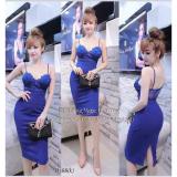 Đầm body 2 dây cúp ngực phối lưới 