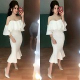 Đầm body bẹt vai đuôi cá gợi cảm