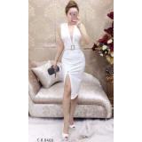 Đầm body gia vest xẻ tà 