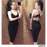 Đầm body hở lưng phối ren sexy