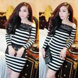 Đầm body phối ren thời trang(kèm hình thật)