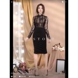 Đầm body ren kết chuỗi váy thun
