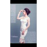 Đầm body ren lưới thêu tay dài sexy
