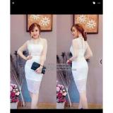 Đầm body tay lưới viền ren kèm cúp