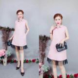 [HCM]Đầm Cát Hàn Đính Nút Phối Lưới ML534