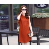 Đầm cát tuyết dáng suông Nhà may Thu (Cam đất)
