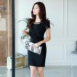Đầm công sở kết vòng cổ đính hạt cao cấp
