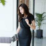 Đầm công sở kết vòng cổ đính hạt cao cấp