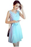 Đầm cột nơ eo Hana NhanhMua 8083 (Xanh)
