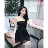 Đầm cúp ren xòe day eo