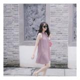 Đầm Dập Ly Cổ Yếm Hàng Nhập