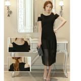 Đầm Dự Tiệc 2 Tầng Cut-Out Vai