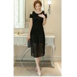 Đầm Dự Tiệc 2 Tầng Cut-Out Vai