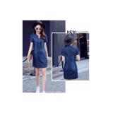 Đầm jean cổ chữ V cao cấp D446