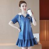 ĐẦM JEAN Phối Nón BM049