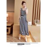 Đầm maxi sọc đi biển, đầm dáng dài maxi thời trang trẻ trung