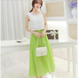 Đầm Maxi Tiểu Thư Dễ Thương (Trắng Xanh)
