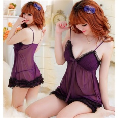 HCMĐầm ngủ 2 dây quyến rũ midnight Chodeal24h tím than