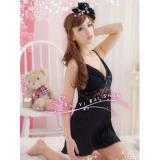 Đầm ngủ phối ren sexy (đen)-an16