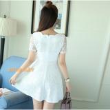 Đầm Ren Cổ Gợn Sóng DN020 (Trắng)