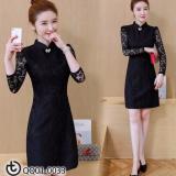 [HCM]Đầm ren ôm tay dài GGD562