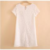 Đầm ren suông Oversize. - DS06 (Trắng)