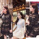 Đầm ren tay dài 2 lớp D563
