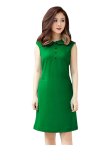 Đầm suông cổ nút Mia 7779 – (Xanh lá)