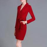 Đầm suông cổ vest thời trang cao cấp - DS44