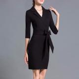 Đầm suông cổ vest thời trang cao cấp - DS44