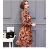 [HCM]ĐẦM XÒE CAO CẤP HỌA TIẾT BEYEU1688 - BY80711 CAM ĐẤT