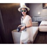 Đầm suông nữ 2 lớp BIG cá tính - Trắng