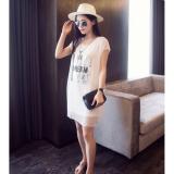 Đầm suông nữ 2 lớp BIG cá tính - Trắng