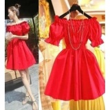 ĐẦM TIỂU THƯ TAY PHỒNG TRỄ VAI BM08004