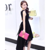 Đầm Voan dài cao cấp DE27 (Đen)