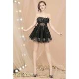 Đầm xòe cúp ngực gắn hoa cườm 